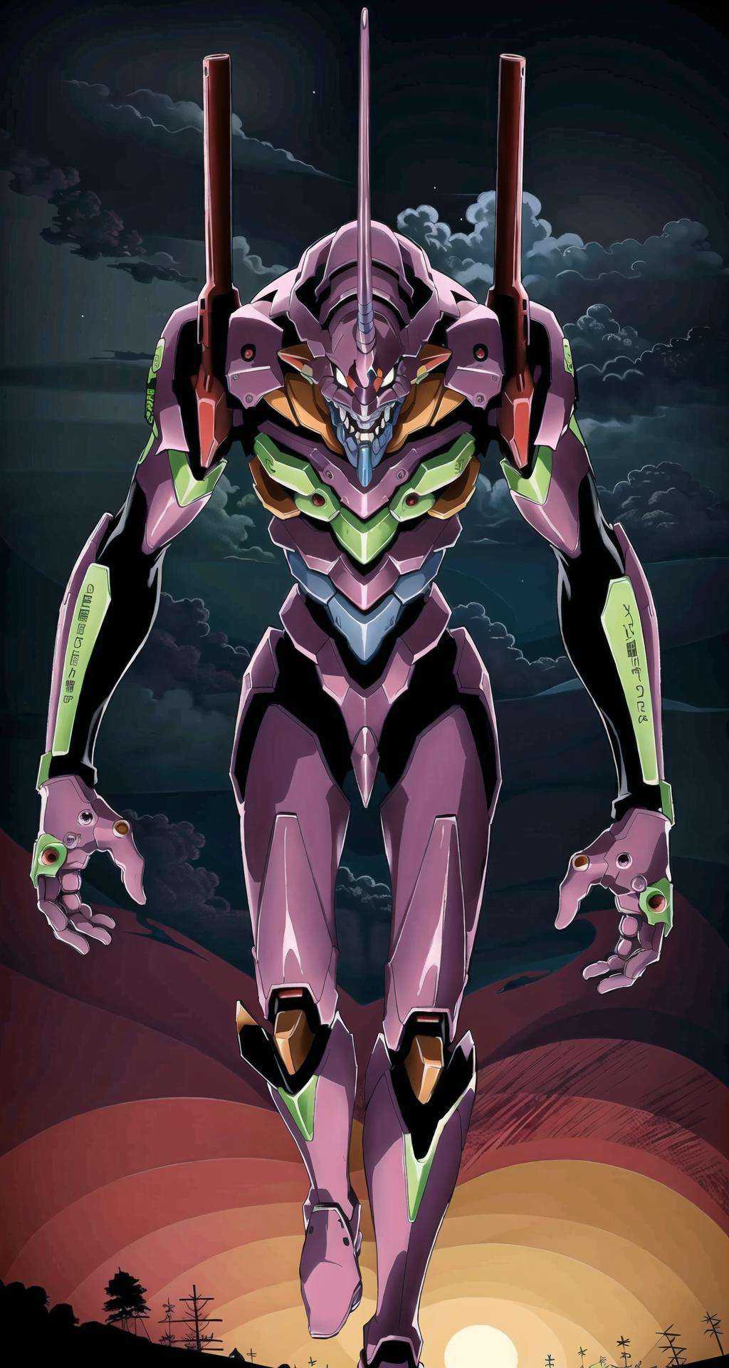 eva 01,  evagod,  evangelion mecha on Tensor.Art