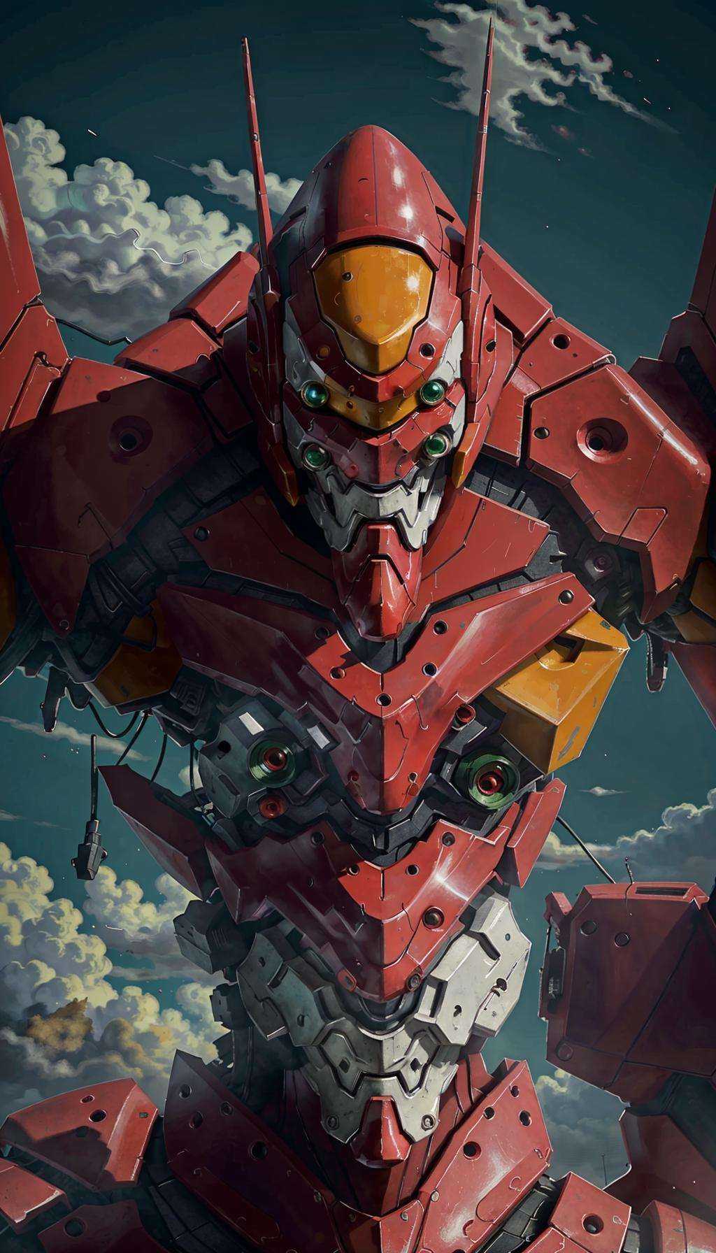 eva 02,  evagod,  evangelion mecha on Tensor.Art