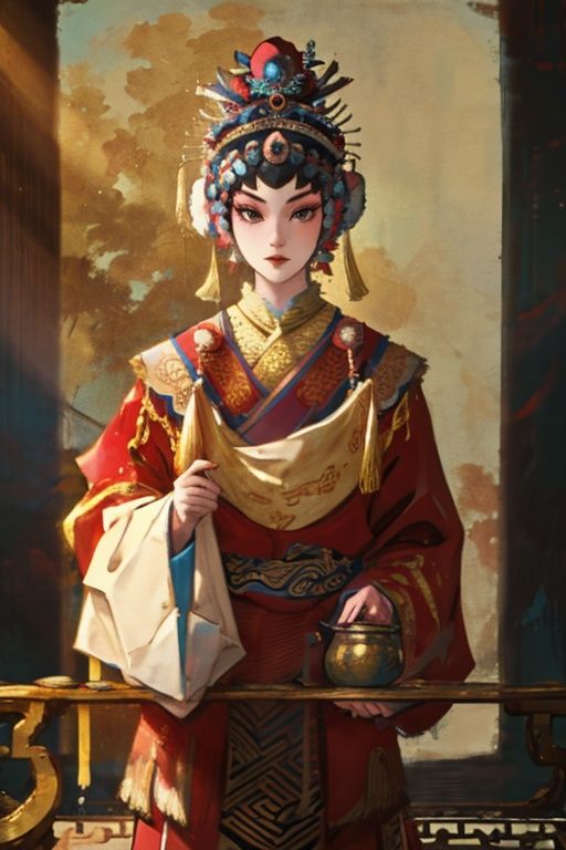 Masterpiece,bestquality,highdefinition,huadan,bestquality,masterpiece,highres, <lora:戏装Chinese Opera Costumes_v1.5:0.7> <lora:wswx-000014:1>