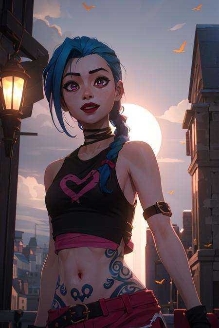 arcane style,  1girl,  arm tattoo on Tensor.Art
