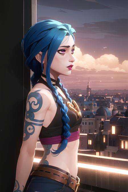 arcane style,  1girl,  arm tattoo on Tensor.Art