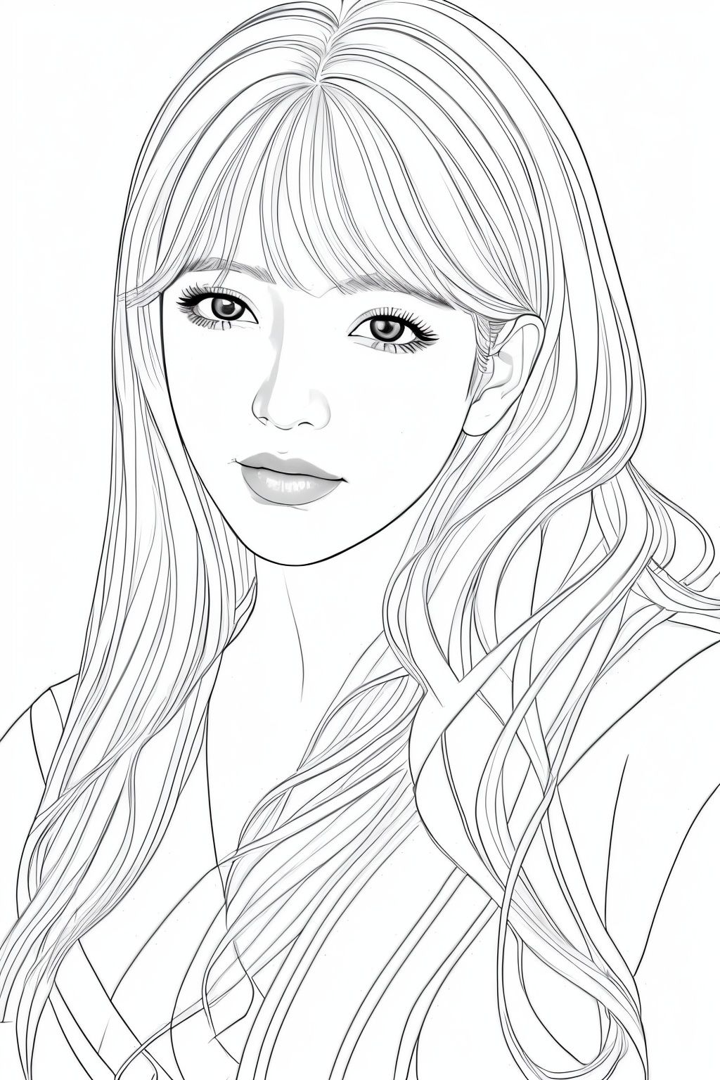 1gril,ohwx lineart,realistic