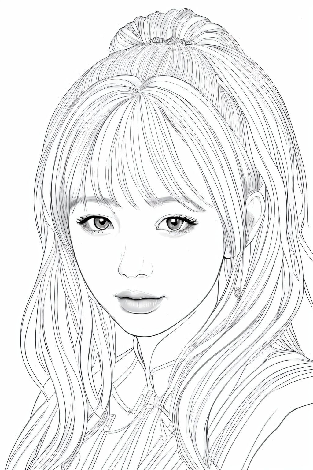 1gril,ohwx lineart,realistic