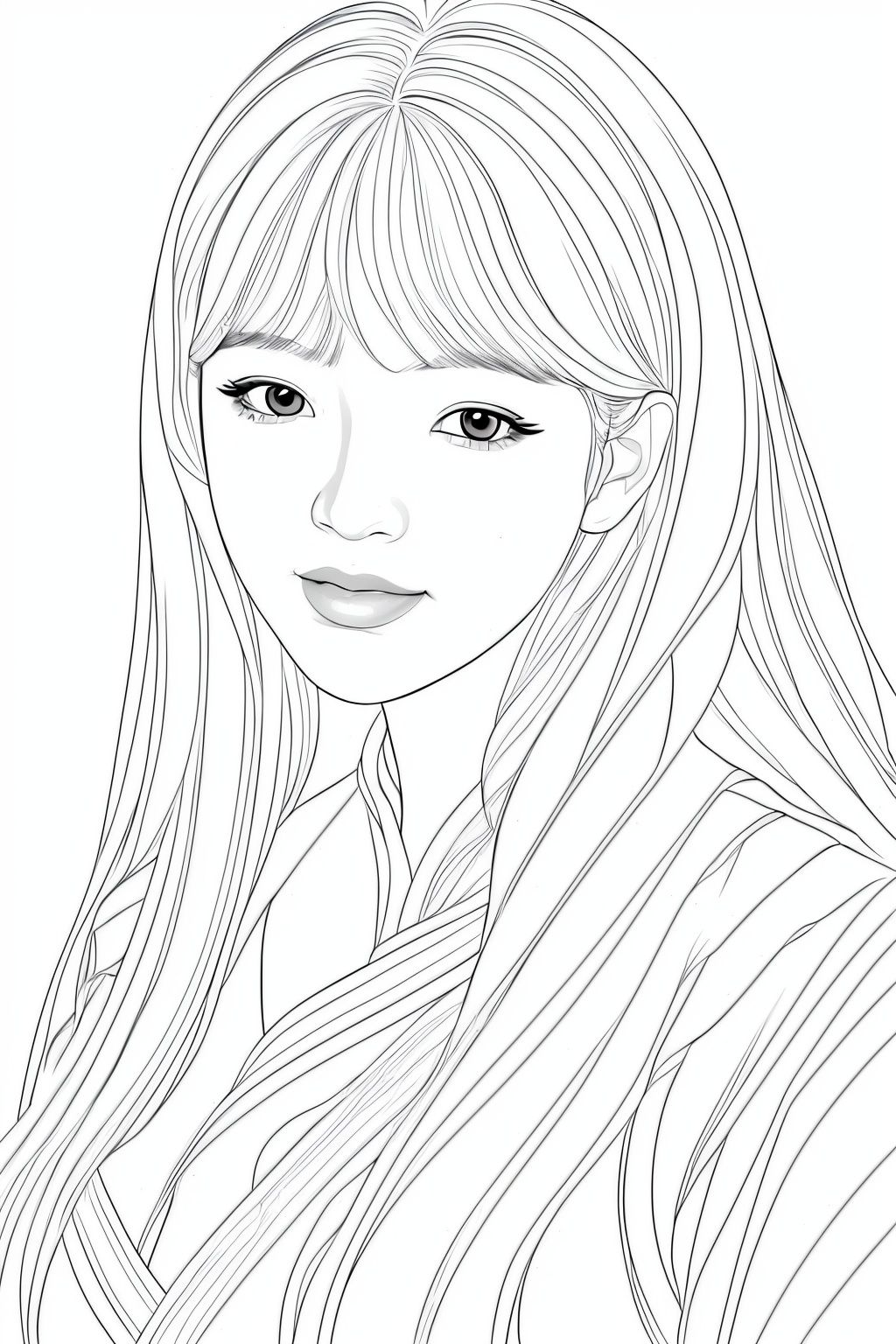 1gril,ohwx lineart,realistic