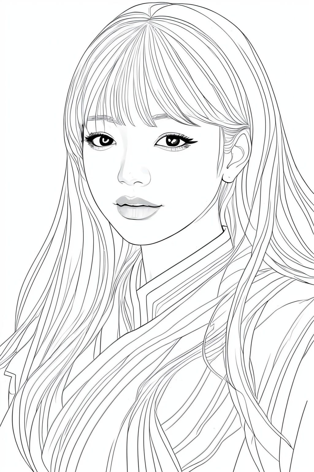 1gril,ohwx lineart,realistic