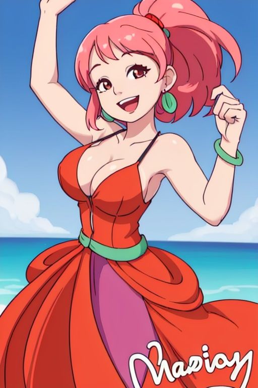 a happy woman on Tensor.Art