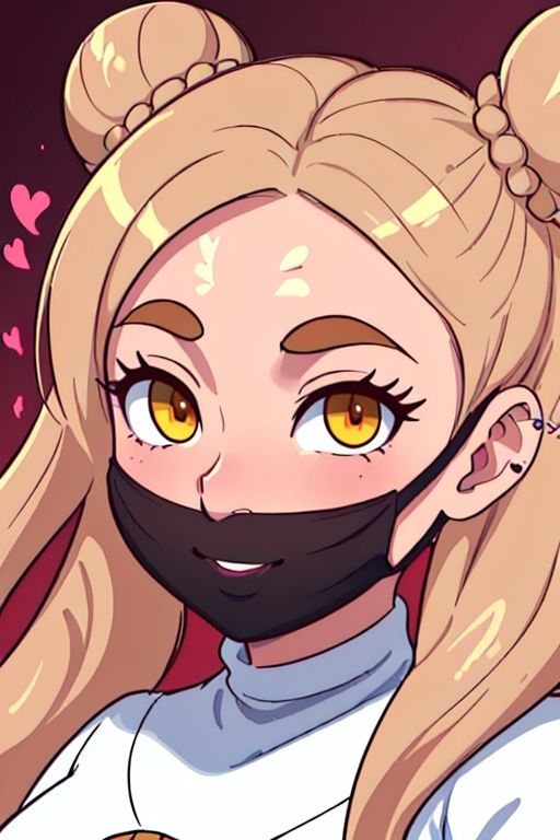 extreme close-up portrait,  slutty Emirati woman,  🥰 floating hearts with a smiling expression on Tensor.Art