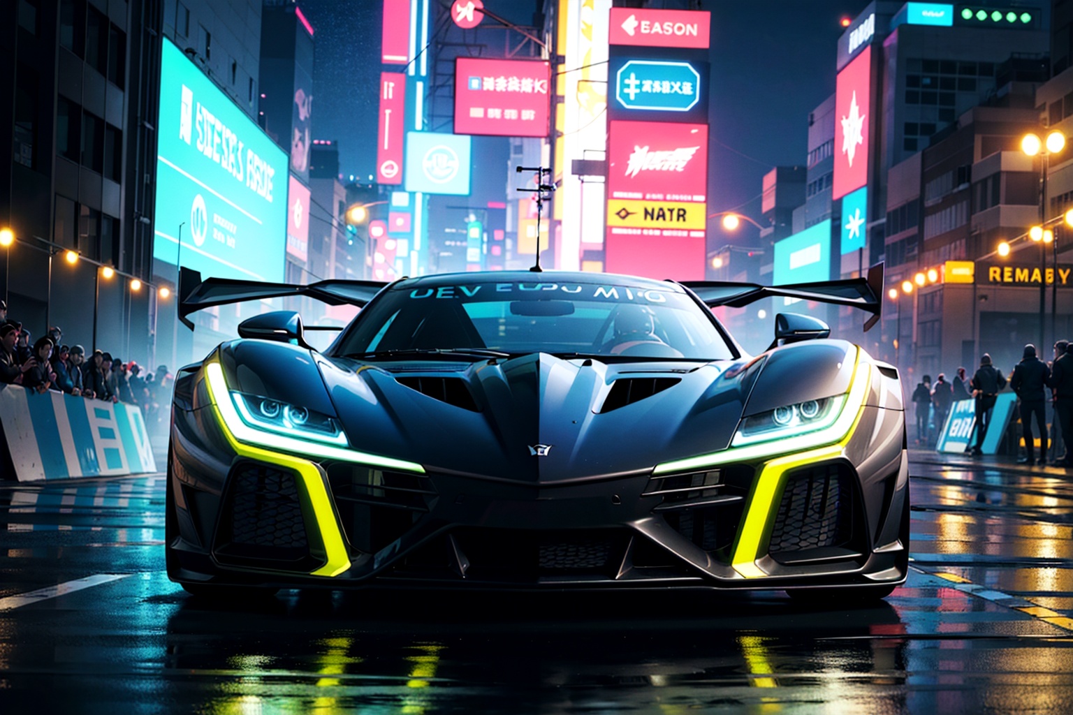 (digital artwork),  EV Super car,  wide body kit on Tensor.Art