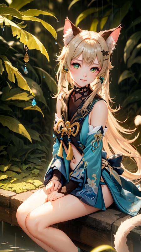 kirara /(genshin impact/),  1girl,  arms crossed on Tensor.Art