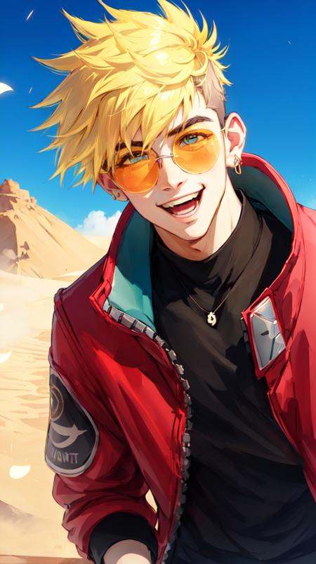 vash the stampede,  1boy,  mechanical arms on Tensor.Art
