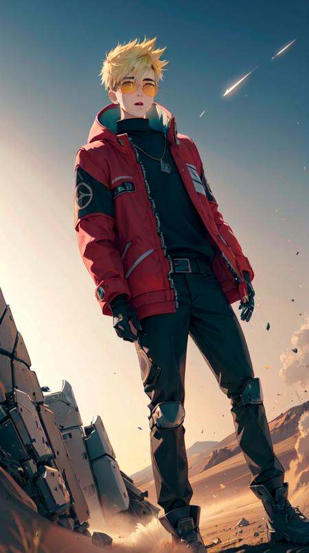 vash the stampede,  ,  red coat on Tensor.Art