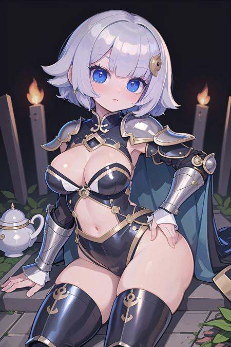 epic,  illustration,  heavy knight lord villainess on Tensor.Art