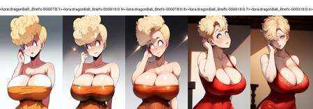 (8k, best quality, masterpiece:1.2),(detailed eyes), \(detailed facial features\), \(\(detailed clothes features\)\), upper  body,(large breasts, cleavage),(face focus),extremely detailed CG unity 8k wallpaper, huge filesize, ultra-detailed, highres, absurdres,beautiful eyes,ray tracing, dramatic shadows,fine detail,dramatic angle,high saturation,lens flare,(standing),soft light,Detailed skin texture, detailed clothing texture,looking at viewer,1woman,mature female, blonde hair,solo,china dress,highleg dress, <lora:dragonBall_Briefs-000018:1>