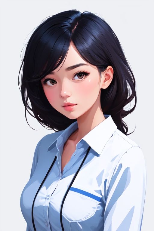 <lora:Flatillustration_2023-05-26_163819-000005:0.6>,masterpiece,best quality,[(white background:1.2)::0.9],simple background,1girl,office room,flatillustration,illustration,looking at viewer,