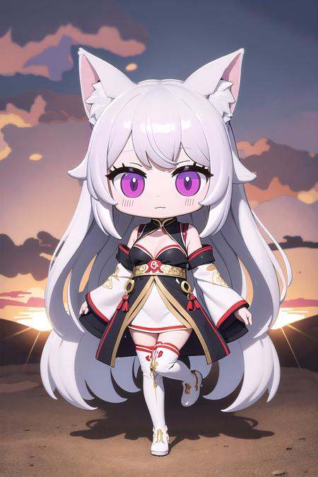 epic,  illustration,  fox ears arctic ronin on Tensor.Art