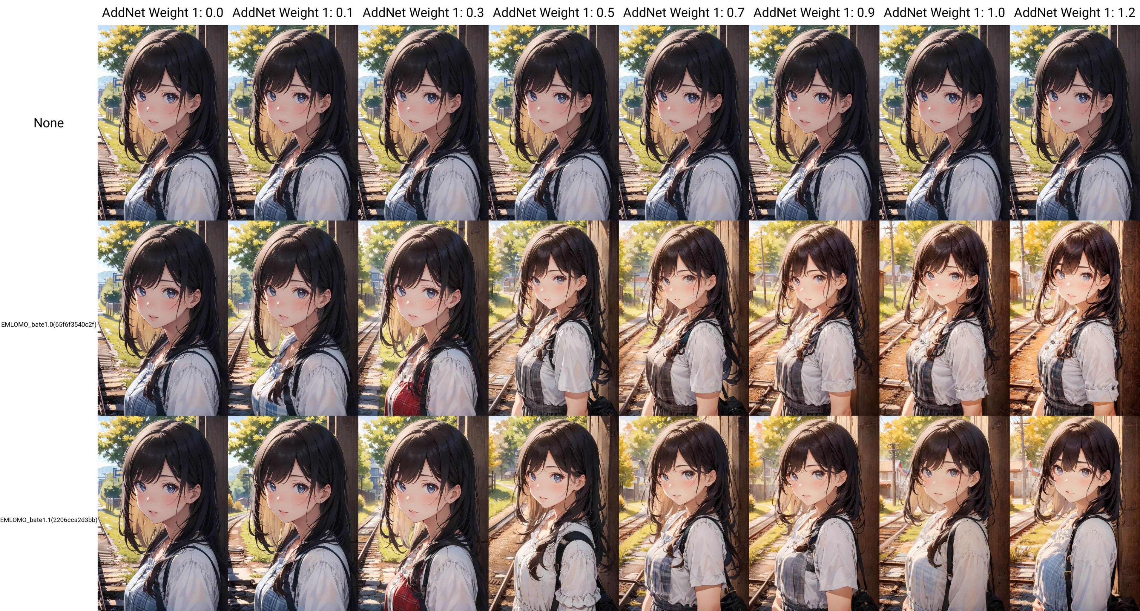 (8k, RAW photo, best quality, masterpiece:1.3),(realistic,photo-realistic:1.3),soft light,1girl,extremely beautiful face,long hair,plaid dress,field,railroad crossing,