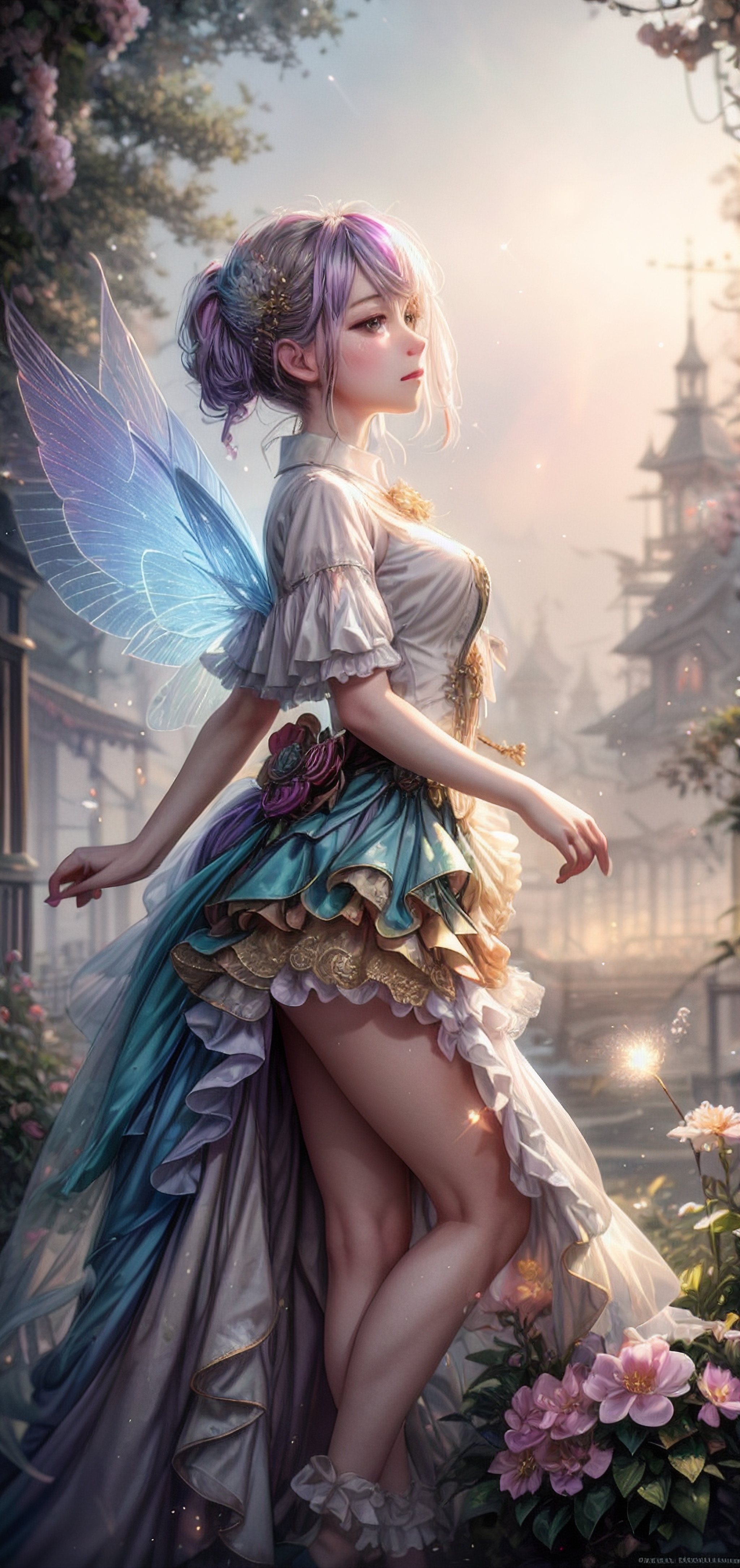 fine art masterclass splash spray trickle daubs of rainbow opaline Prisma Sakuraoil color,  Steampunk celestial ethereal g...