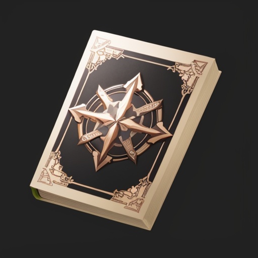 Game icon body, game icon, A beautiful book, still life, game icon, official art, well-structured, HD, 2d, game project icon, (Black background), <lora:game icon institute_ecyfg:1>