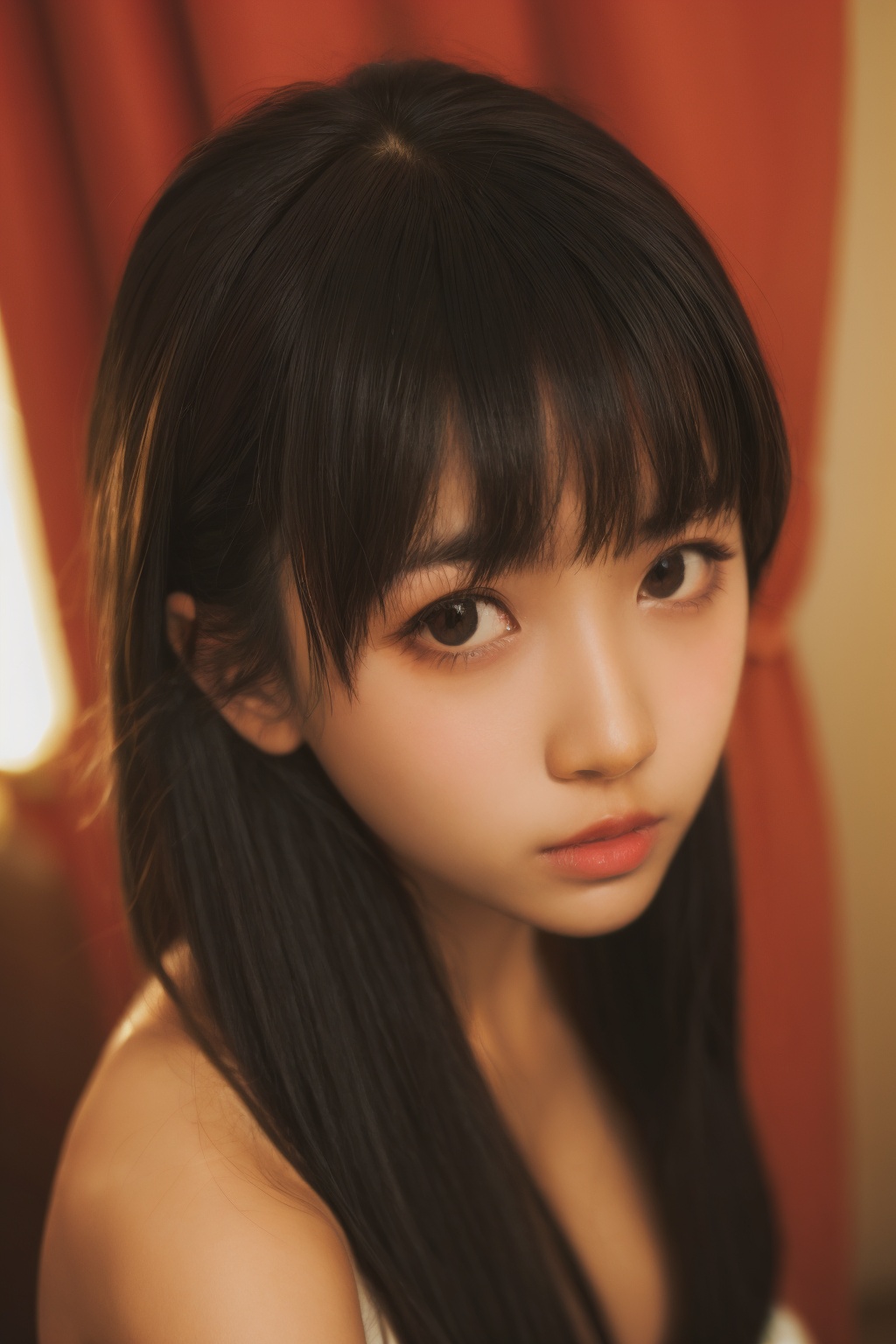 masterpiece, best quality,1 girl, dark theme, soothing tones, muted colors, high contrast, (natural skin texture, hyperrealism, soft light, sharp),<lora:add_detail:0.4>