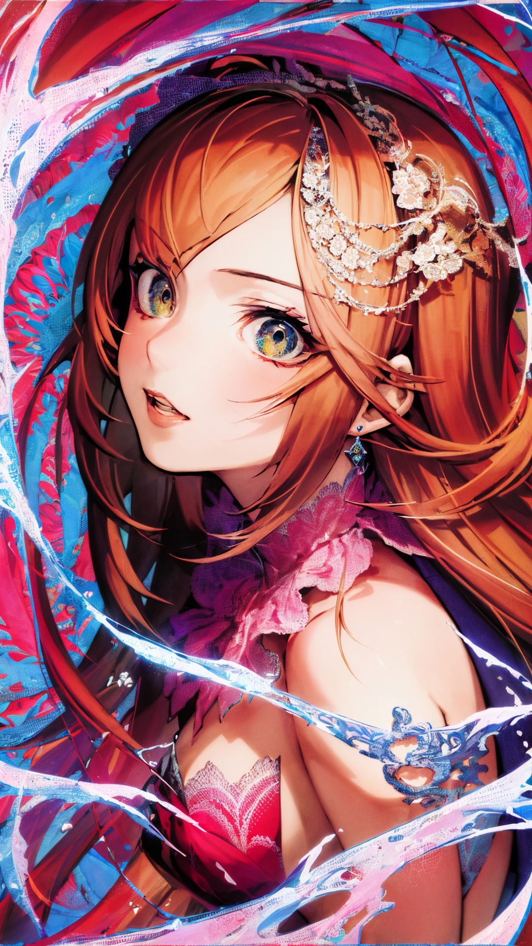 (masterpiece, top quality, best quality, official art, beautiful and aesthetic:1.2), (1girl), extreme detailed,(fractal art:1.3),colorful,highest detailed <lora:tutu's Vibrant Colors:0.8>