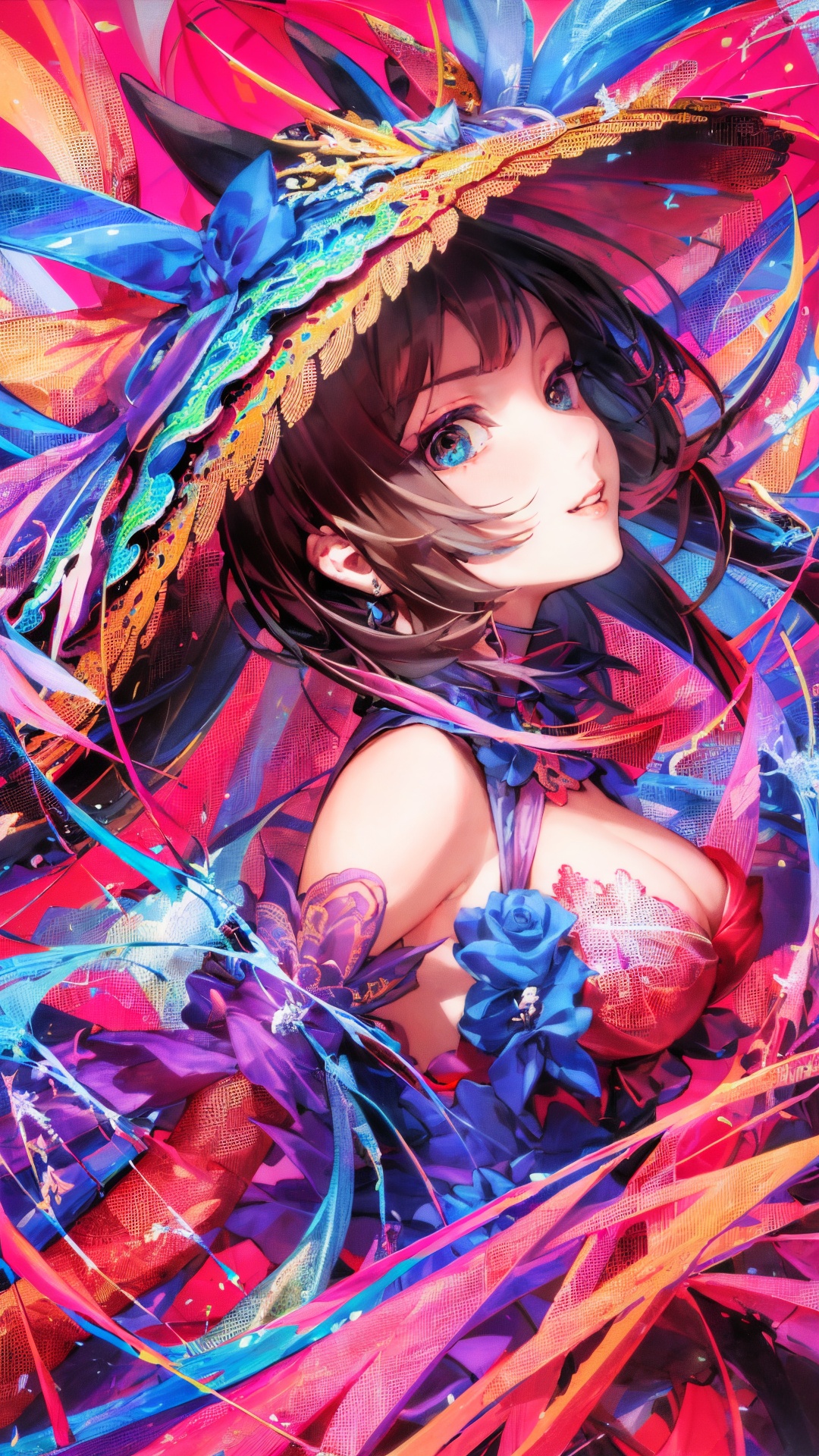 (masterpiece, top quality, best quality, official art, beautiful and aesthetic:1.2), (1girl), extreme detailed,(fractal art:1.3),colorful,highest detailed <lora:tutu's Vibrant Colors:0.8>