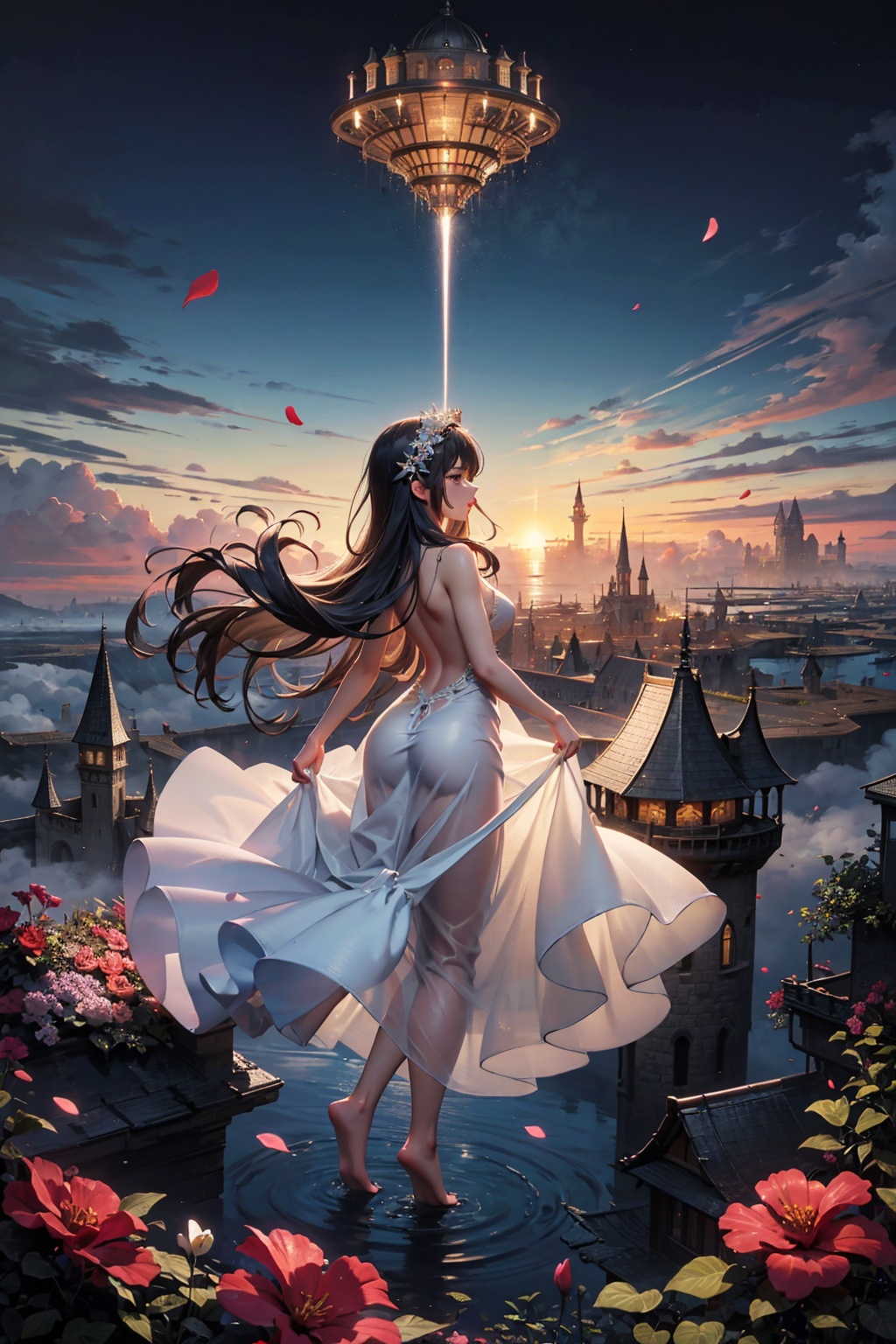 [nsfw:0.8],  (back),  white dress on Tensor.Art
