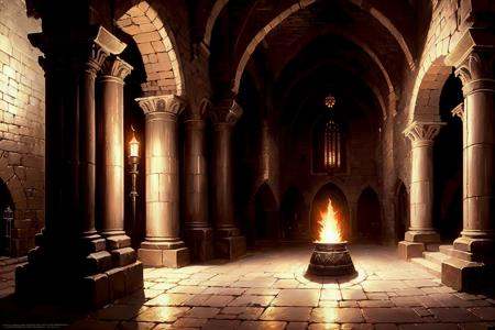 (extremely detailed CG unity 8k wallpaper),  ((full shot photo of the most beautiful artwork of a medieval dungeon))),  ((...