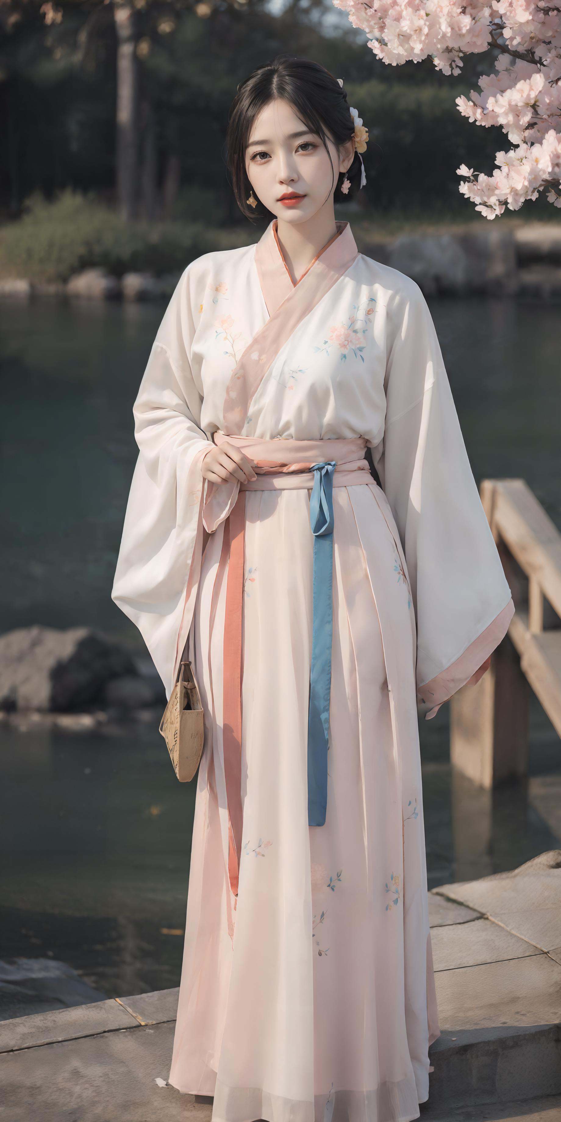 (hanfu),  (chinese clothes),  ((floral print)) on Tensor.Art