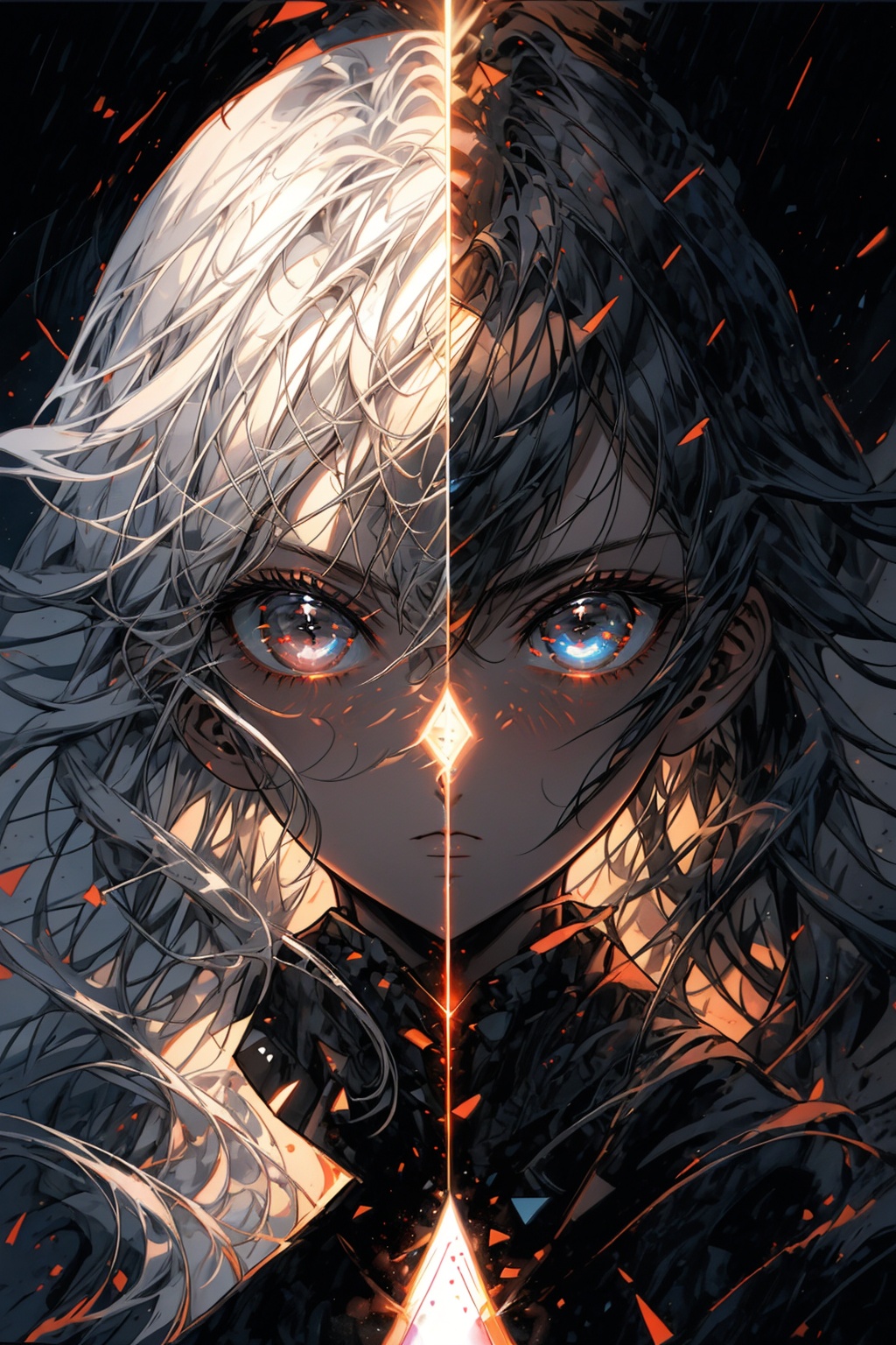 triangle black hole,1boy