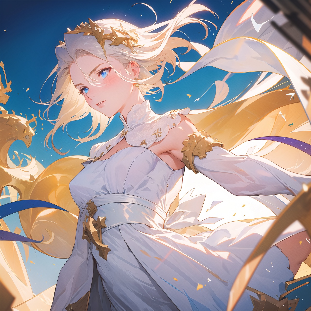 (masterpiece,top quality,best quality,absurdres,highres),1girl,white dress,