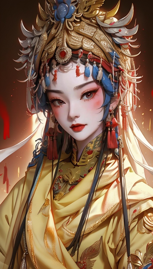 Masterpiece,bestquality,highdefinition,huadan,bestquality,masterpiece,highres, <lora:戏装Chinese Opera Costumes_v1.5:0.7> , <lora:huafeng2-000016:0.8>,hf_xy