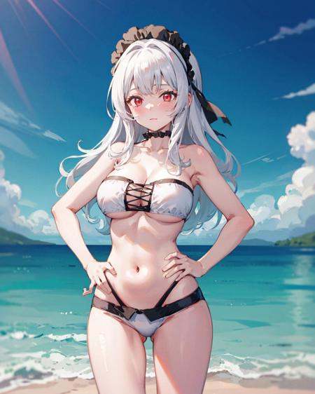 1girl,  solo,  cross-laced bikini by 收sub的Dom（X:fengcailing） on Tensor.Art