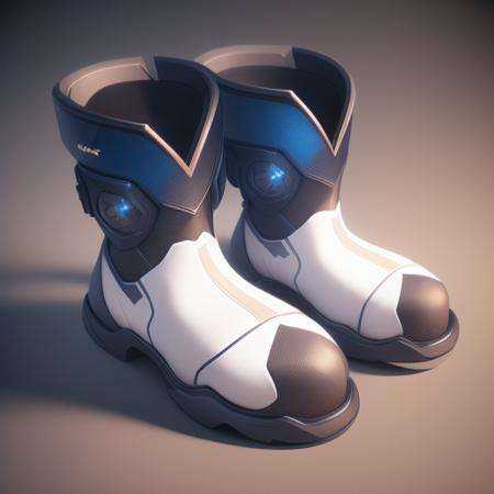 gameicon,masterpiece,best quality,ultra-detailed,masterpieces,Hyper-realistic,high boots,White,Rainbow-colored,realistic art style,HDTransparent background, 3D rendering2D, Blender cycle, Volume light,No human, objectification, fantasy <lora:GameIconResearch_boots_Lora:1>