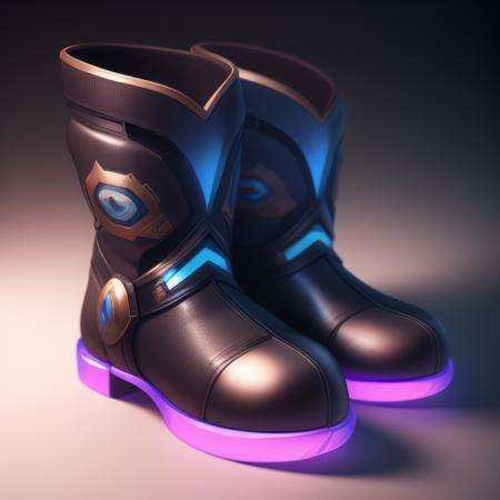 gameicon,masterpiece,best quality,ultra-detailed,masterpieces,Hyper-realistic,high boots, Rainbow-colored,realistic art style,HDTransparent background, 3D rendering2D, Blender cycle, Volume light,No human, objectification, fantasy <lora:GameIconResearch_boots_Lora:1>