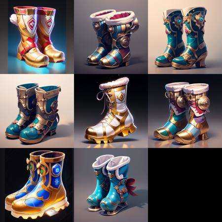 masterpiece,best quality,ultra-detailed,masterpieces, game icon institute, a pair of blue boots, Christmas, bell, plush, Game Icon Institute, reasonable structure, high definition,HD,Transparent background, 3D rendering 2D, Blender cycle, Volume light,No human, objectification, fantasy <lora:game icon institute-xuezi:0.5>