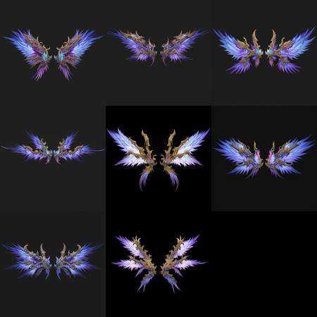 game icon institute, game icon,A pair of wings, masterpiece, best quality, black background, full body , <lora:GameIconResearch_wings2_Lora:1>