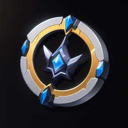 A  coin , letterboxed, moon,structured, blackBottom, high-definition,Hand-painted style, game icon, black background  <lora:aki:1>