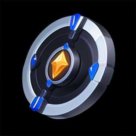 A  Silver coin , letterboxed, moon,structured, blackBottom, high-definition,Hand-painted style, game icon, black background   <lora:icon12:1>
