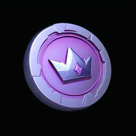 One coin,Heart pattern,(masterpiece, top quality, best quality, official art, beautiful and aesthetic:1.2),Game ICON, masterpieces, HDTransparent background, 3D rendering2D, Blender cycle, Volume light,No human, objectification, fantasy,<lora:jinbi:1> <lora:GameIconResearch_gem_Lora:0.5>