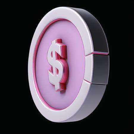 A coin with an engraved rose on it,(masterpiece, top quality, best quality, official art, beautiful and aesthetic:1.2),Game ICON, masterpieces, HDTransparent background, 3D rendering2D, Blender cycle, Volume light,No human, objectification, fantasy, <lora:jinbi:1>