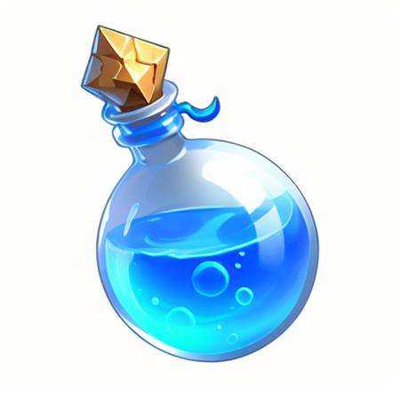 a bottle,gamebottle,no humans,still life,transparent,white background,reasonable structure,game icon,(2d ), <lora:bottle:0.6>
