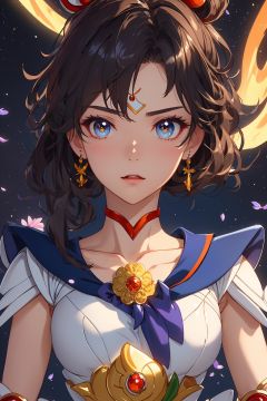 sailor moon wallpapers, fan art wallpapers, girl anime, sailor moon, sailor moon wallpaper, sailor moon , in the style of tanya shatseva, light bronze and orange, close-up intensity, dark sky-blue and white, magali villeneuve, light orange and light navy, colorful costumes,精美壁纸,32K,高分辨率,杰作,高质量,高细节,V-Ray 相机,飞花瓣,闪光粒子,颤动的细节飞溅,高饱和度,高对比度,new_blue_b,blue_jijiaS