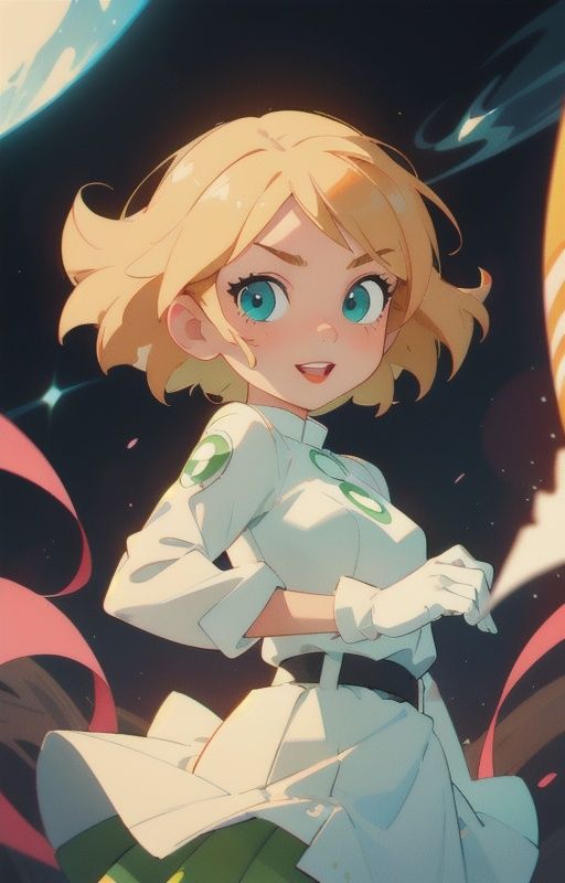 1girl,  short blondie hair,  blue eyes on Tensor.Art