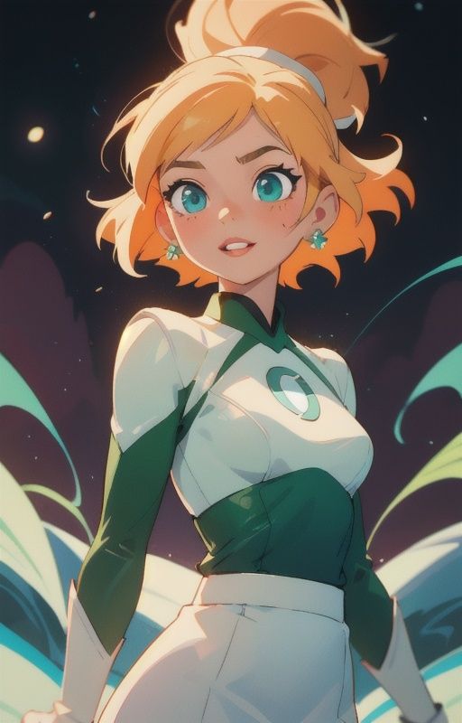 1girl,  short blondie hair:1,  blue eyes on Tensor.Art