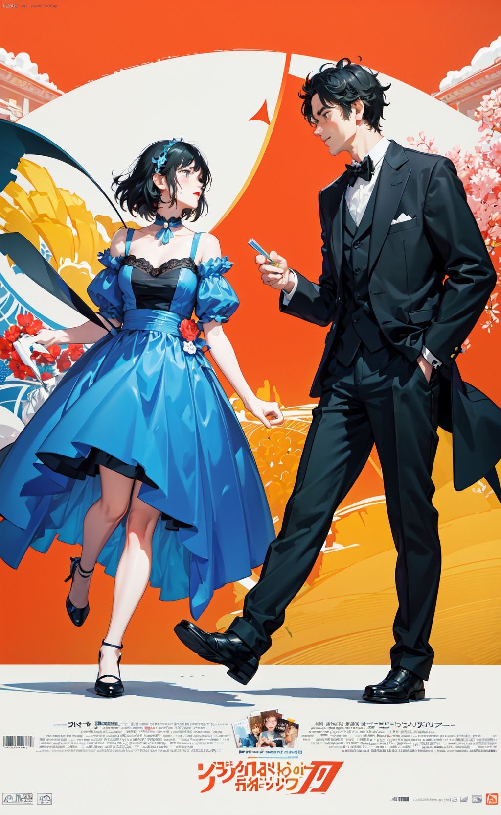 romantic comedy movie poster,  masterpiece,  best quality on Tensor.Art
