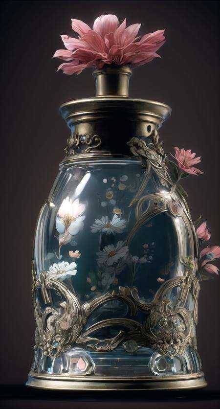 red vaze,  no humans,  flower on Tensor.Art