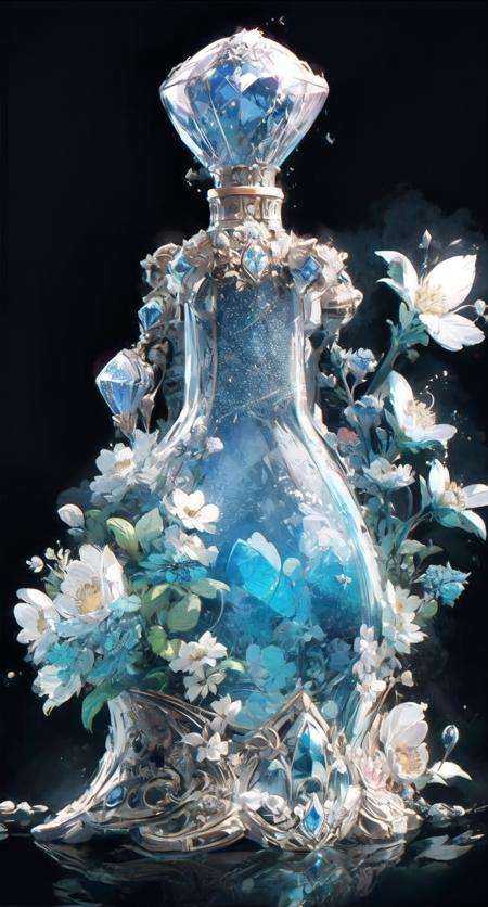 blue vaze,  no humans,  still life on Tensor.Art