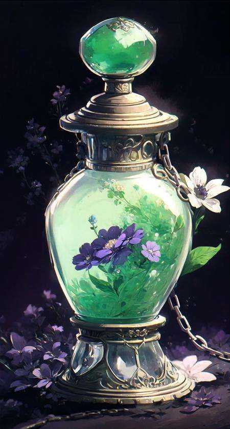 (green vaze),  flower,  no humans on Tensor.Art