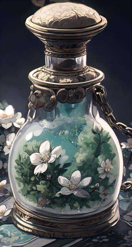 (green vaze),  (broken vaze),  flower on Tensor.Art