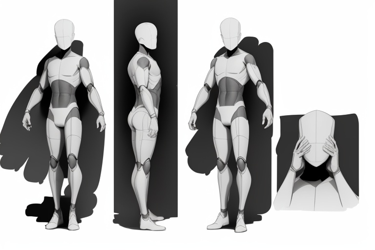 model man,  monochrome,  greyscale on Tensor.Art